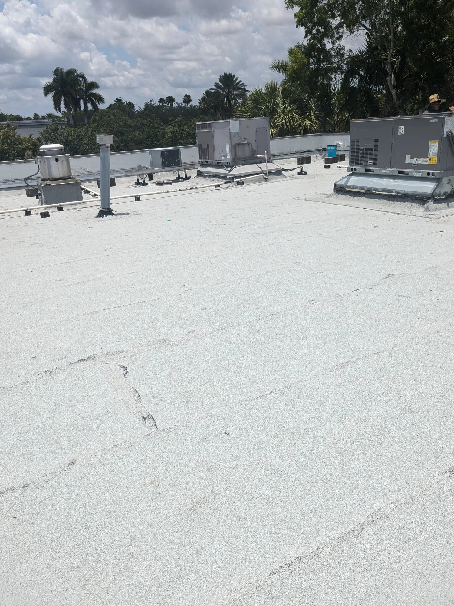 Commercial flat roof hot-mop installation by DR Construction & Roofing in South Florida