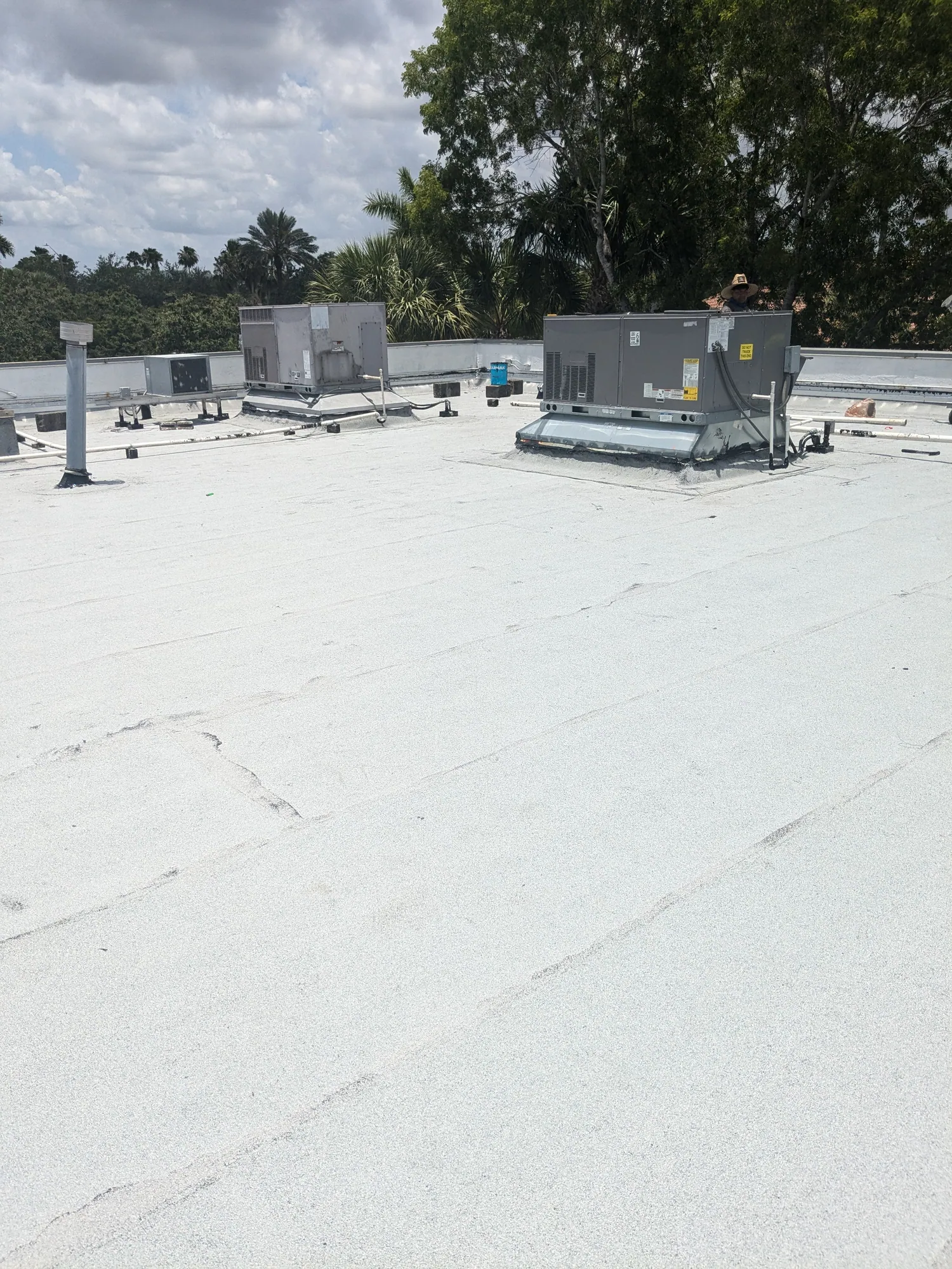 Commercial flat roof hot-mop installation by DR Construction & Roofing in South Florida