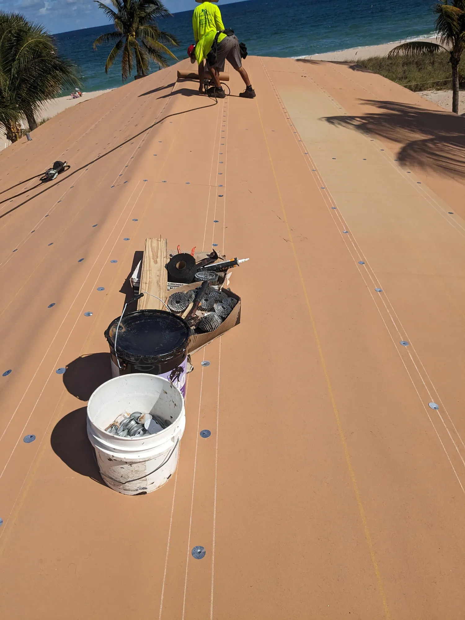 Standing seam metal roof by DR Construction & Roofing in South Florida