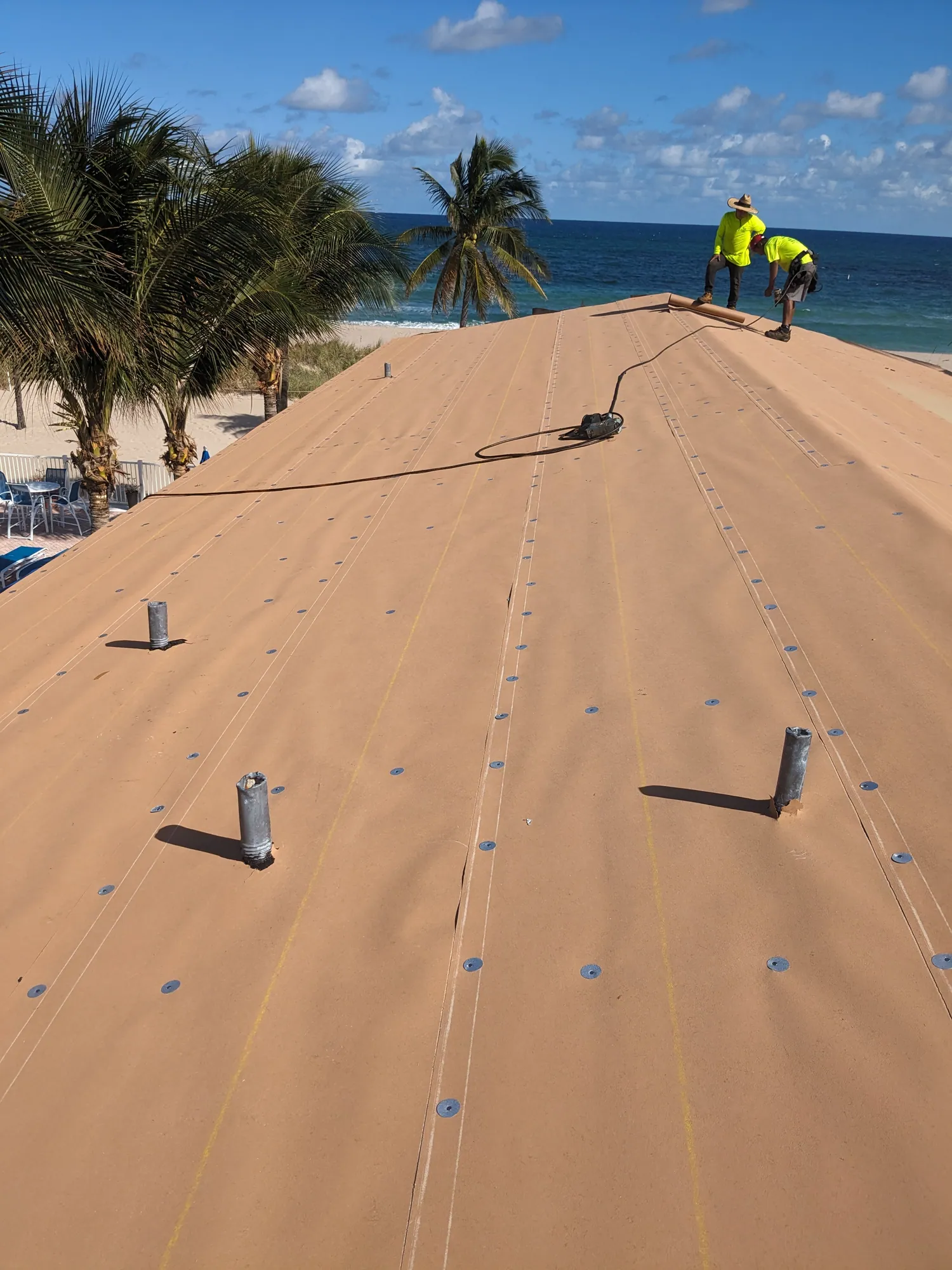 Standing seam metal roof by DR Construction & Roofing in South Florida