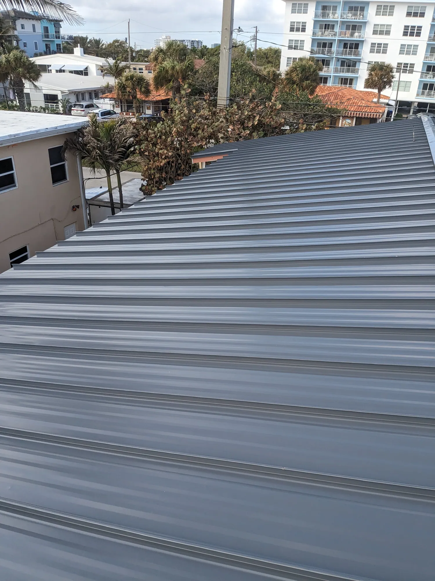 Standing seam metal roof by DR Construction & Roofing in South Florida