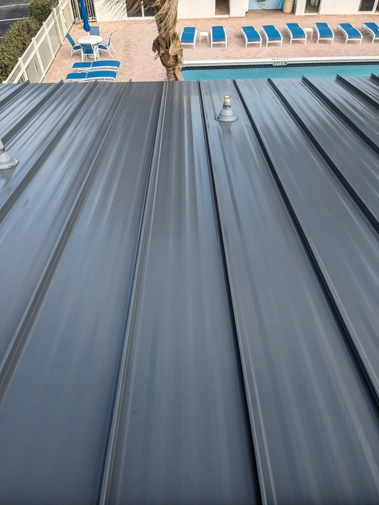 Standing seam metal roof by DR Construction & Roofing in South Florida