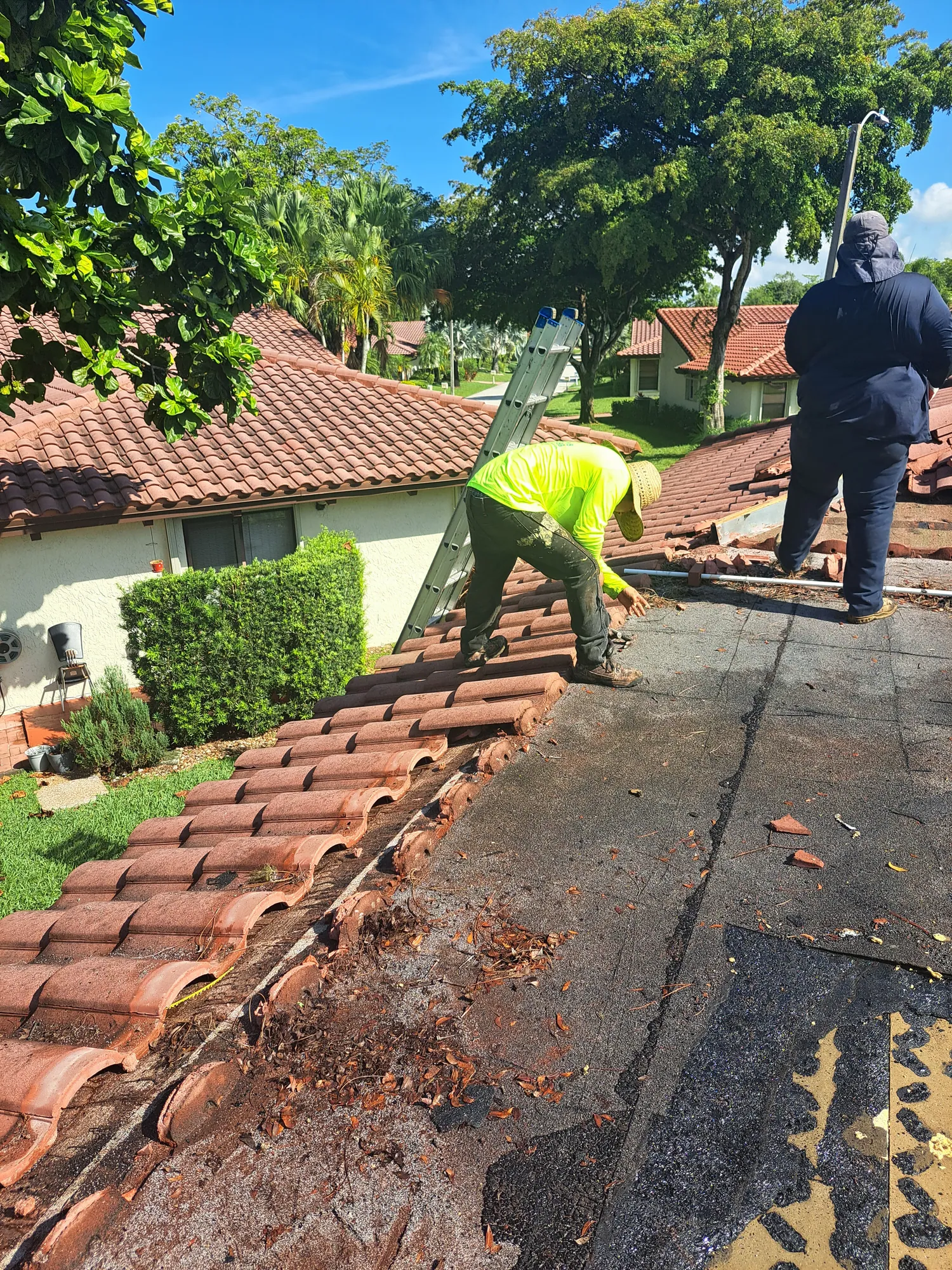 Residential flat roof peel-and-stick membrane by DR Construction & Roofing in South Florida