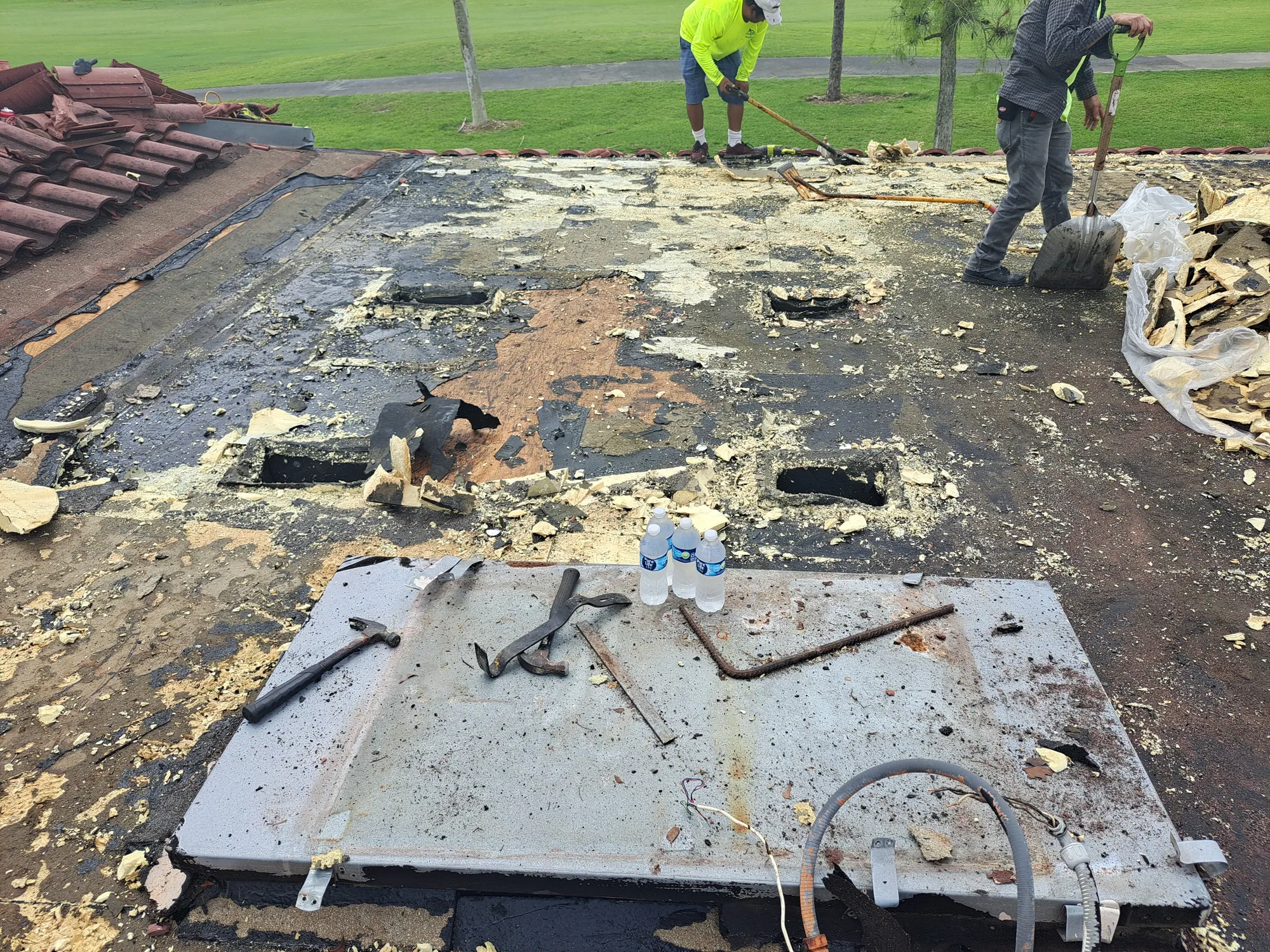Residential flat roof peel-and-stick membrane by DR Construction & Roofing in South Florida