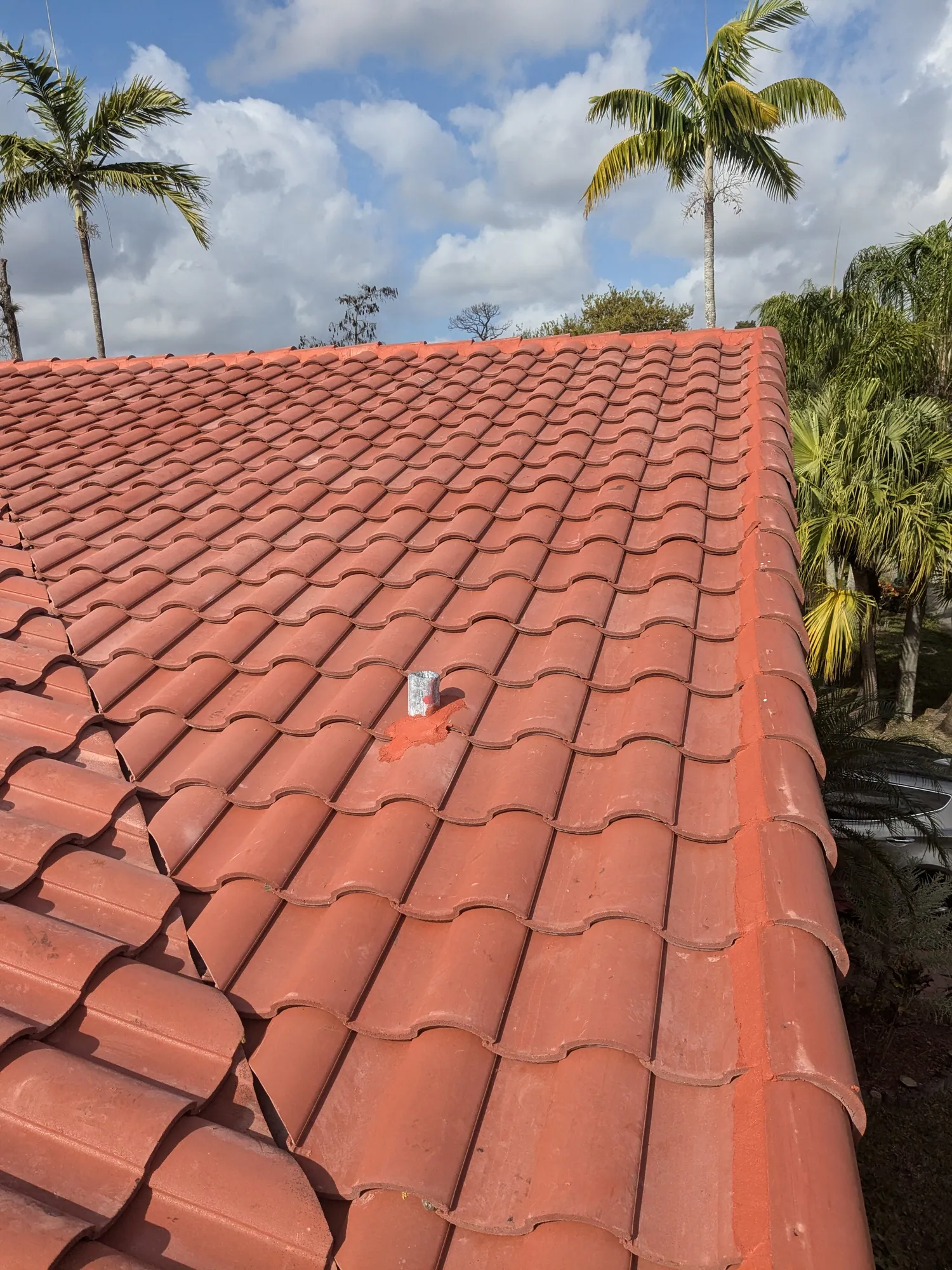 Terracotta barrel tile roof installation by DR Construction & Roofing in South Florida