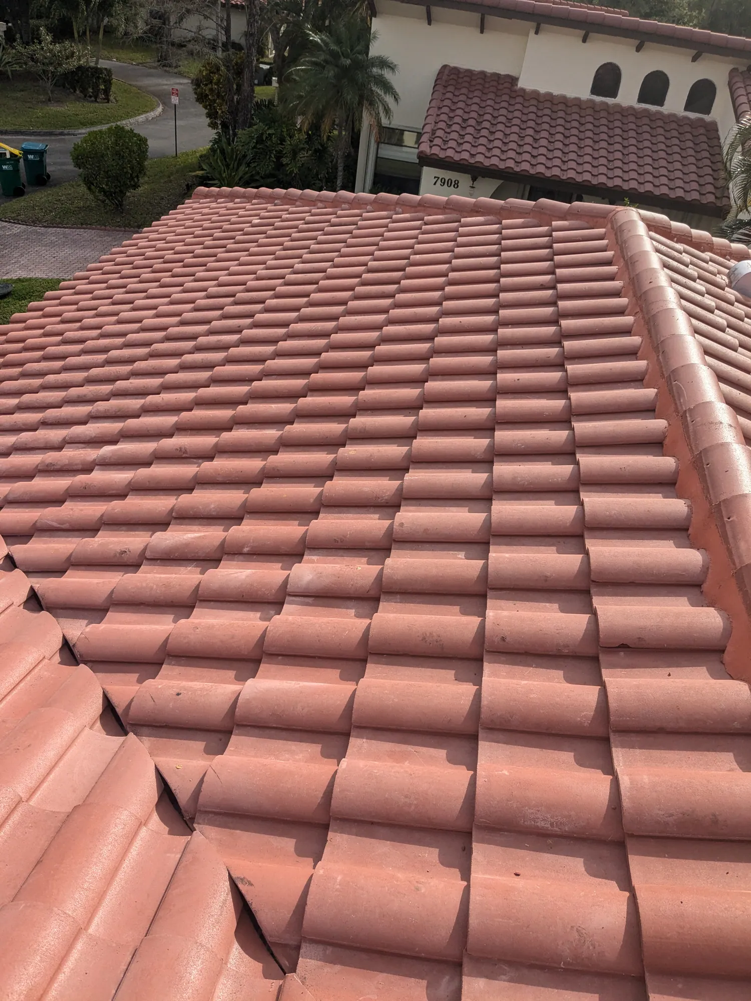 Terracotta barrel tile roof installation by DR Construction & Roofing in South Florida