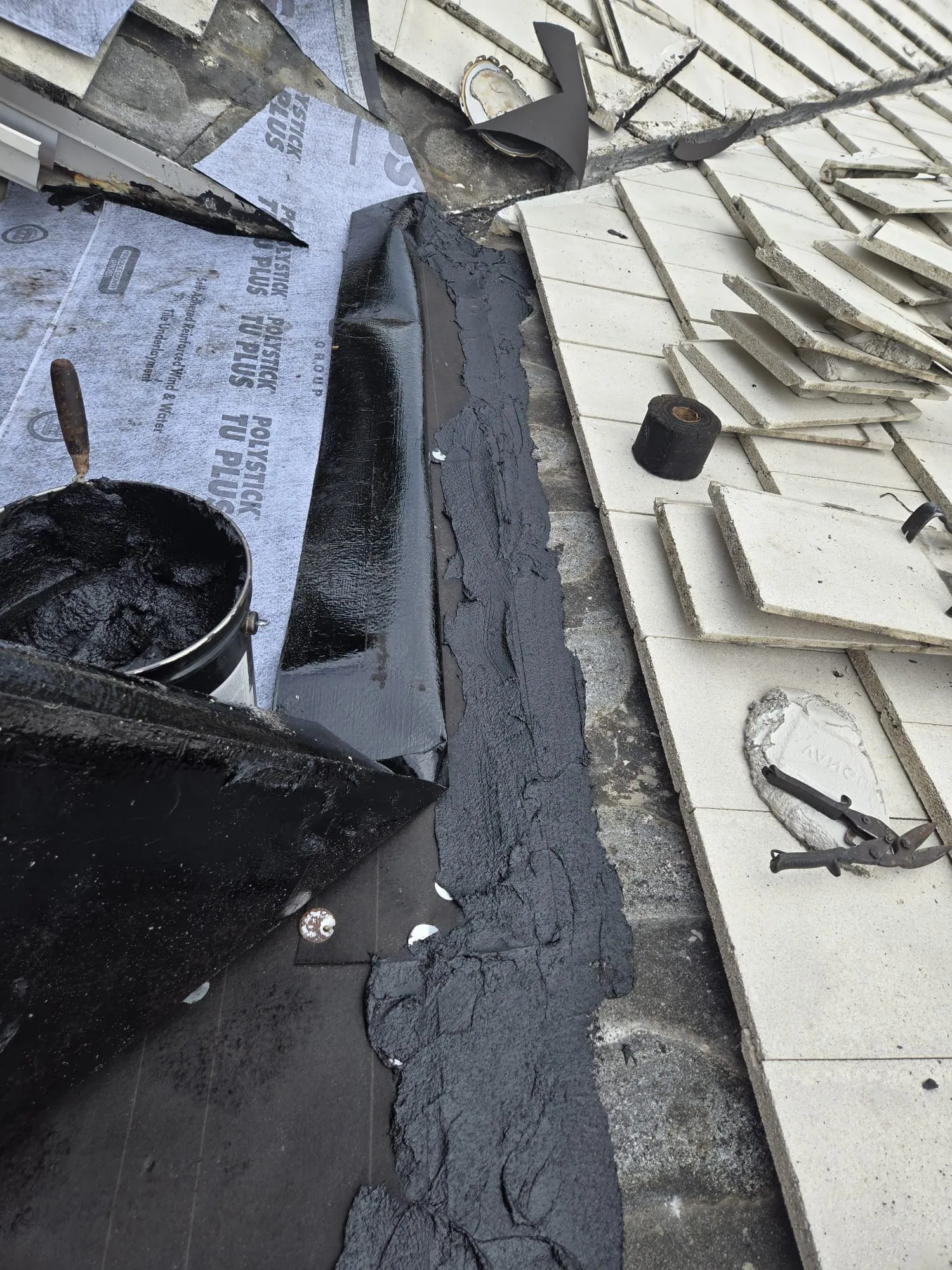 Residential tile roof repair by DR Construction & Roofing in South Florida